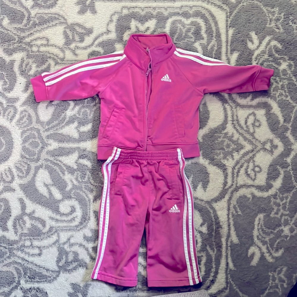 12m Pink Adidas Tricot Track Suit